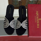 Aquazzura Flats – Elegant Women Footwear (Black)