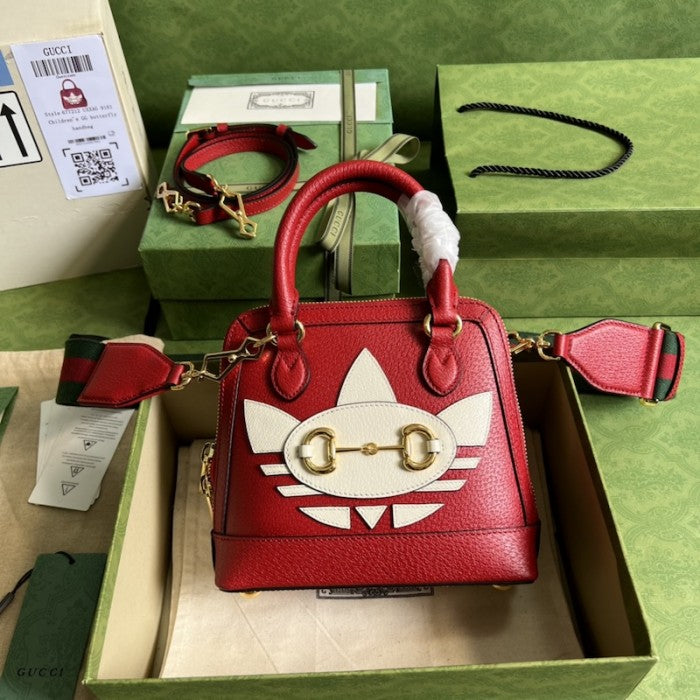 adidas x Gucci Horsebit 1955 mini bag ý677212 Red