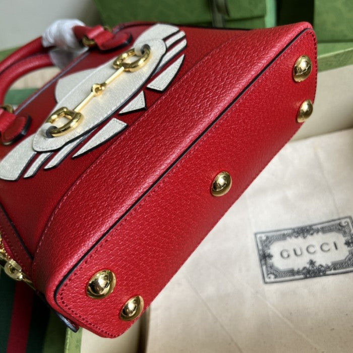 adidas x Gucci Horsebit 1955 mini bag ý677212 Red