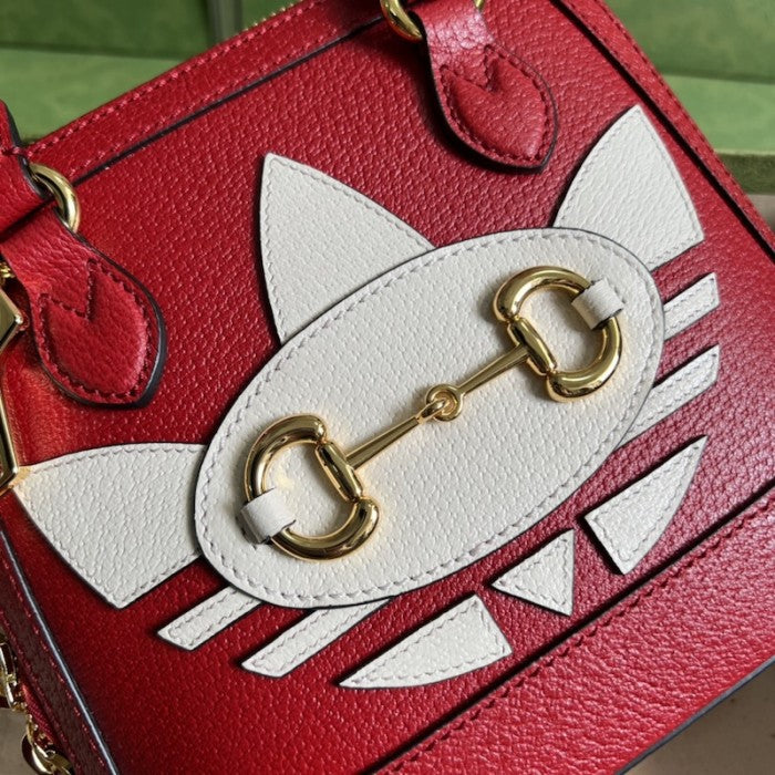 adidas x Gucci Horsebit 1955 mini bag ý677212 Red