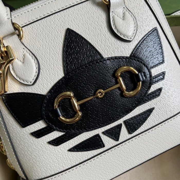 adidas x Gucci Horsebit 1955 mini bag ý677212 White