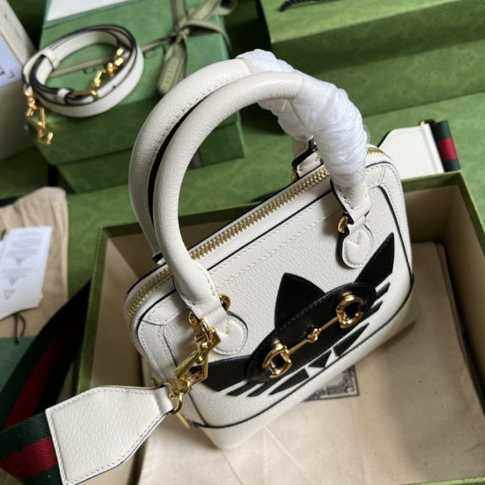 adidas x Gucci Horsebit 1955 mini bag ý677212 White