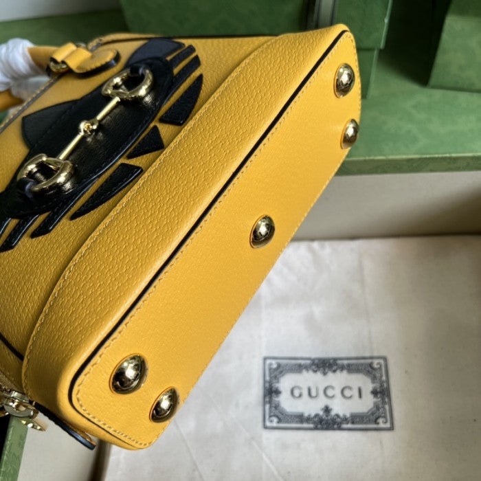 adidas x Gucci Horsebit 1955 mini bag ý677212 Yellow