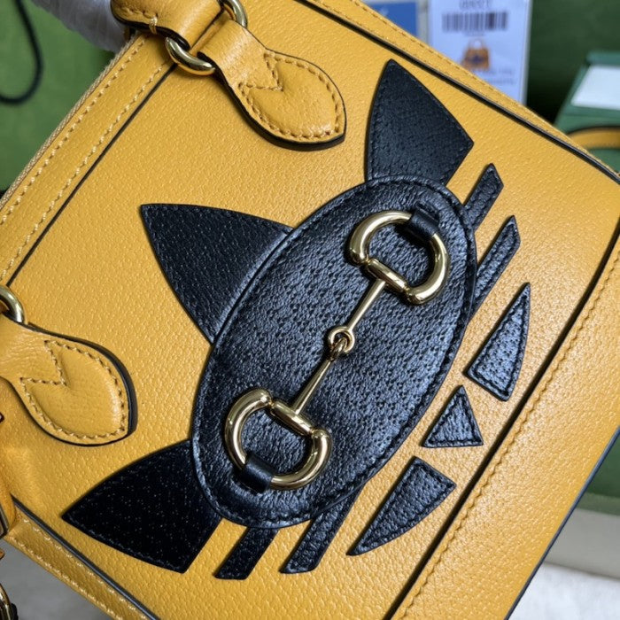 adidas x Gucci Horsebit 1955 mini bag ý677212 Yellow