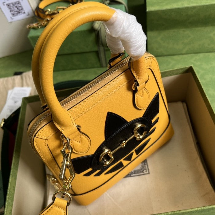 adidas x Gucci Horsebit 1955 mini bag ý677212 Yellow
