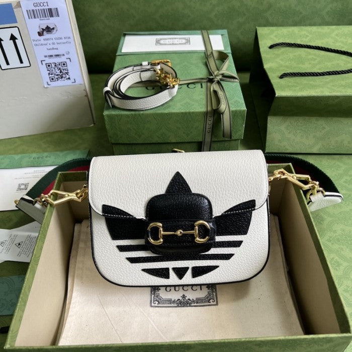adidas x Gucci Horsebit 1955 mini bag ý658574 White