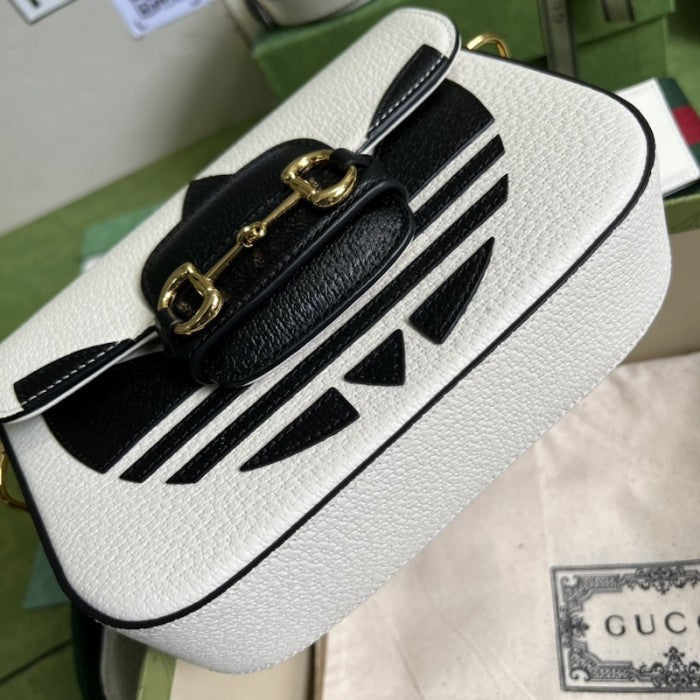 adidas x Gucci Horsebit 1955 mini bag ý658574 White