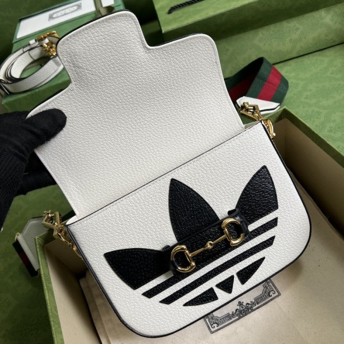 adidas x Gucci Horsebit 1955 mini bag ý658574 White