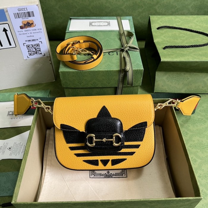 adidas x Gucci Horsebit 1955 mini bag ý658574 Yellow