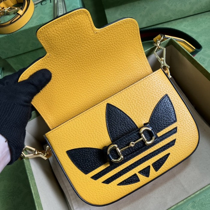 adidas x Gucci Horsebit 1955 mini bag ý658574 Yellow