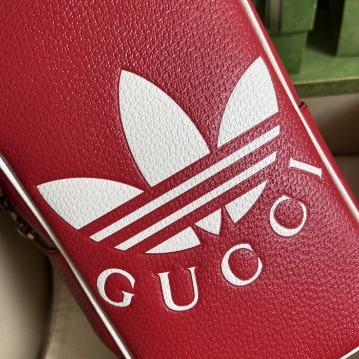 adidas x Gucci mini top handle bag Red