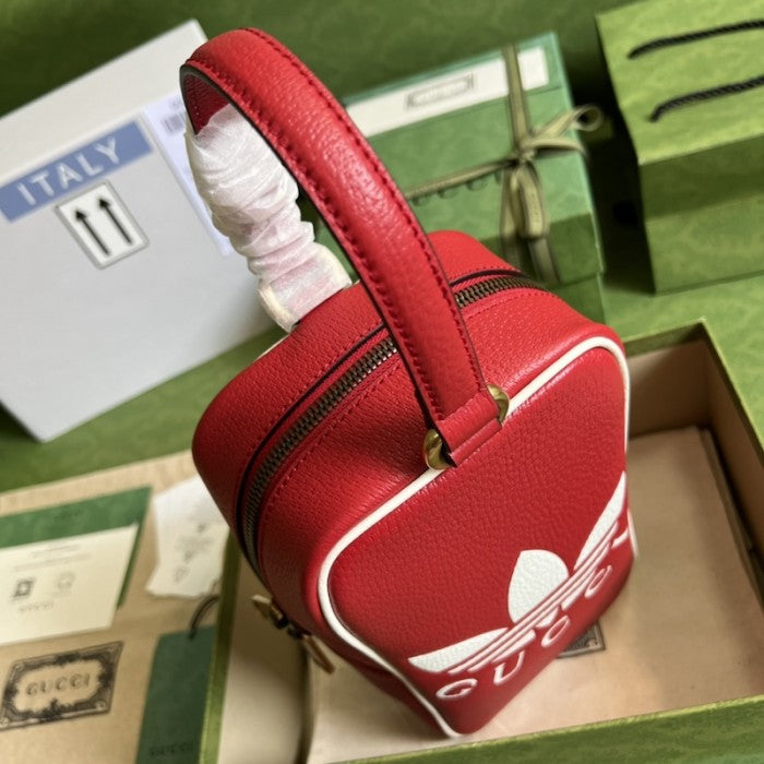 adidas x Gucci mini top handle bag Red