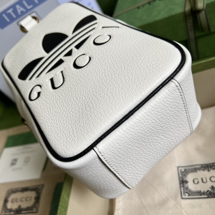 adidas x Gucci mini top handle bag White