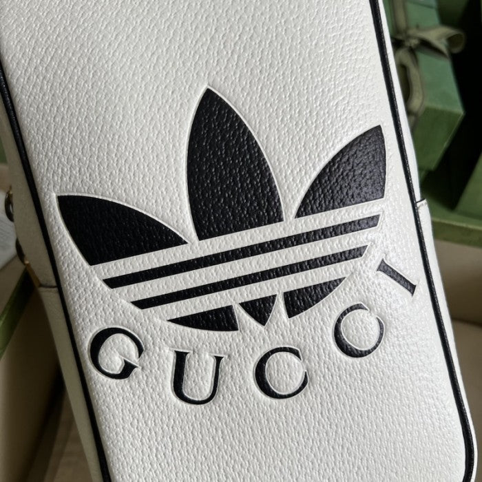 adidas x Gucci mini top handle bag White