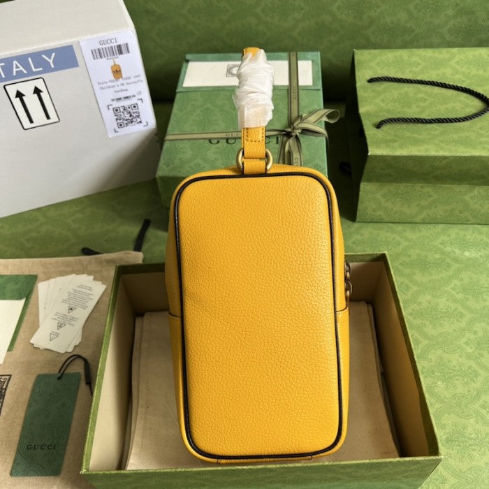 adidas x Gucci mini top handle bag Yellow