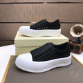 Alexander McQueen Black &amp; White Deck Plimsoll Sneaker